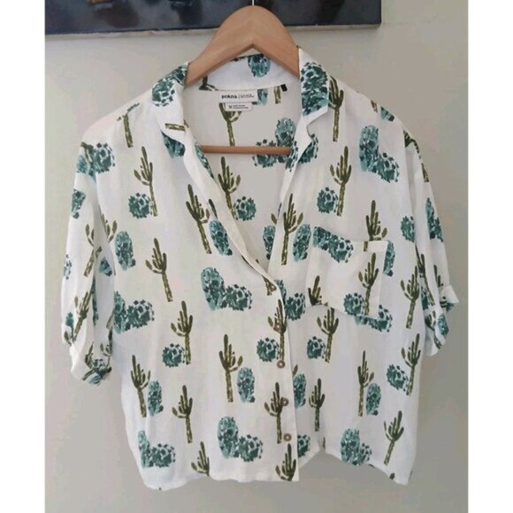 Prana Button Front Iguala Top - Picture 1 of 8